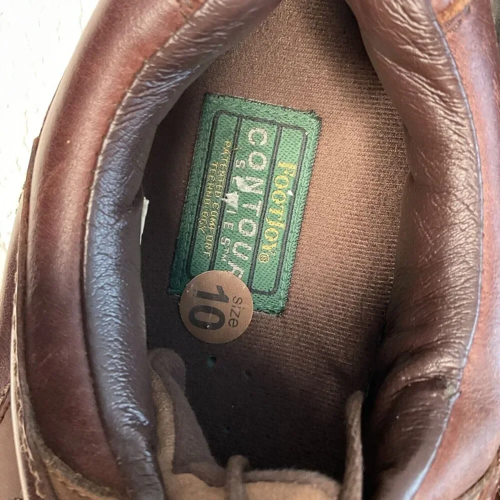 FootJoy FJ Contour Series 54296 Mens Size/10.5W Brown‎ Leather Golf Shoes China